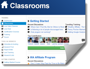 Wealthy Affiliate Classrooms